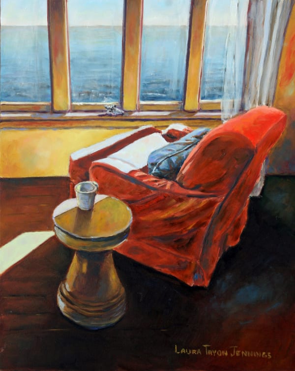Red Chair By The Sea 300
