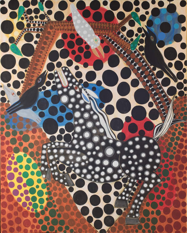 Caw Caw Caw Call 48 X60 Acrylic Gouache On Canvas