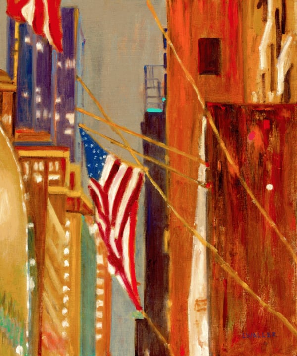 American Flag painting - Laura Waller