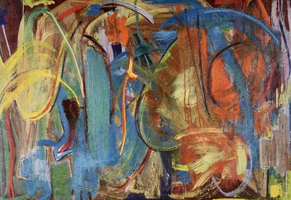 Lynne Drexler, Opera, 1958, oil on canvas, 24" x 36",