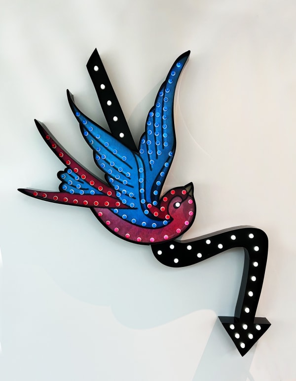 Charlie Hewitt's Marquee Sign 'Bluebird' at Moss Galleries