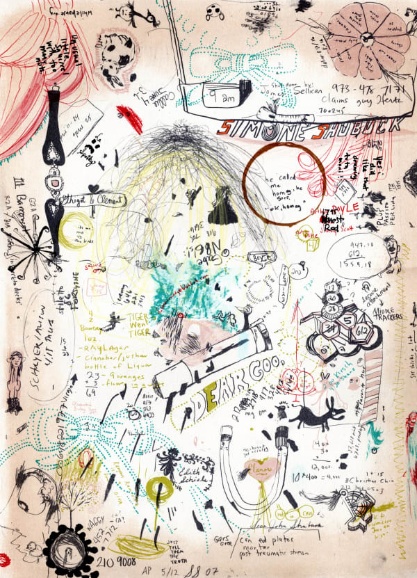 Lithograph of lots of little colorful doodles