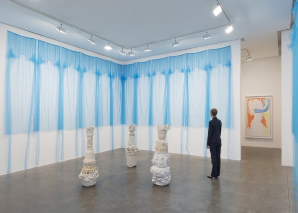 Installation view from Beverly Semmes's exhibition at Susan Inglett Gallery