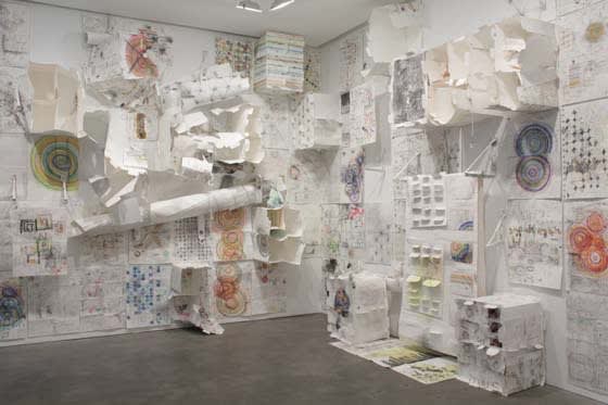 Installation view of Greg Smith artwork exhibited at Susan Inglett Gallery