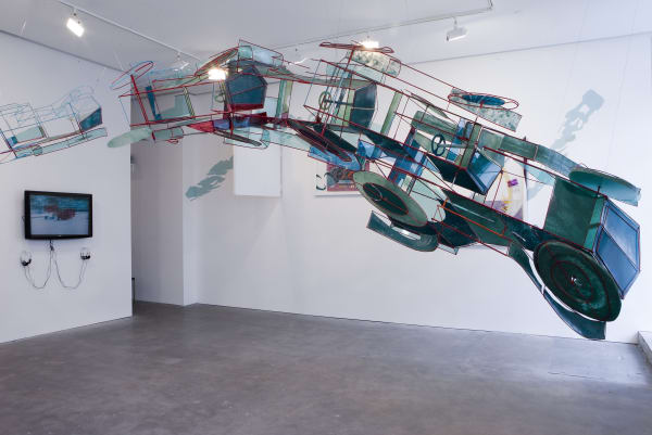 Installation view of Luca Buvoli exhibition sculpture exhibited at Susan Inglett Gallery