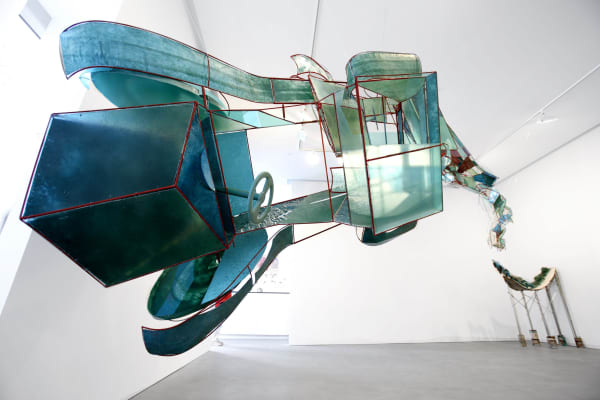 Installation view of Luca Buvoli exhibition sculpture exhibited at Susan Inglett Gallery