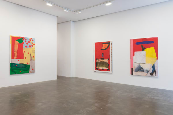 Installation view, BEVERLY SEMMES: Cut Paste, at Susan Inglett Gallery, NYC. Photo: Adam Reich