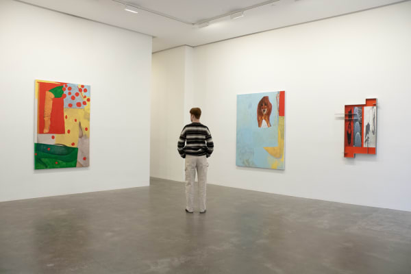 Installation view, " THE BOYS CLUB (Redacted)," Curated by Cortney Connolly, at Susan Inglett Gallery, NYC, 5 December 2024 - 25 January 2025.