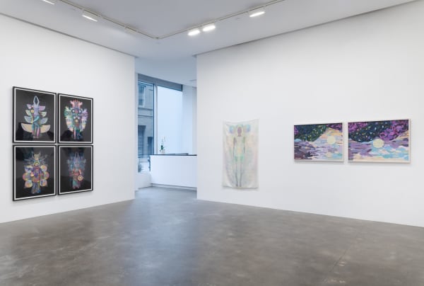 Installation view, Saya Woolfalk: The Woods Woman Method at Susan Inglett Gallery, NYC Photo: Adam Reich