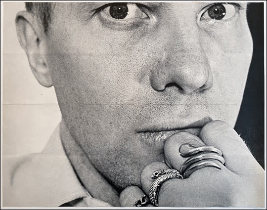 Black and white poster of Ray Johnson