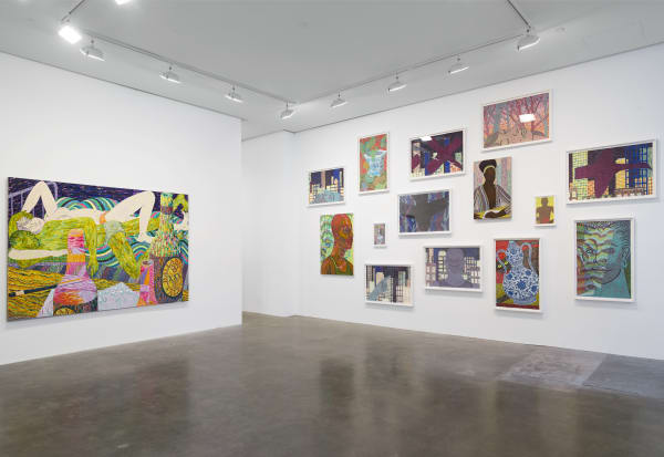 Installation view from Benjamin Degen's "Where We Live" exhibition in Susan Inglett Gallery