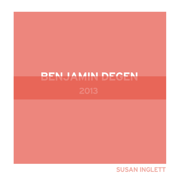 Publication cover from Benjamin Degen exhibition at Susan Inglett Gallery