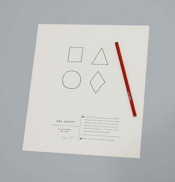 Directions for creating a Sol LeWitt drawing with red pencil 