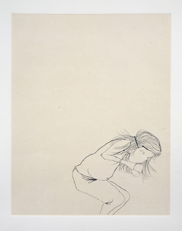 One of several images of a young woman wearing a mask as she slowly turns into a horse