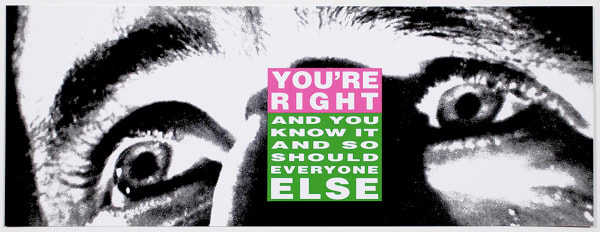 Image of two wide eyes overlaid with the phrase You're right and you know it and so should everyone else