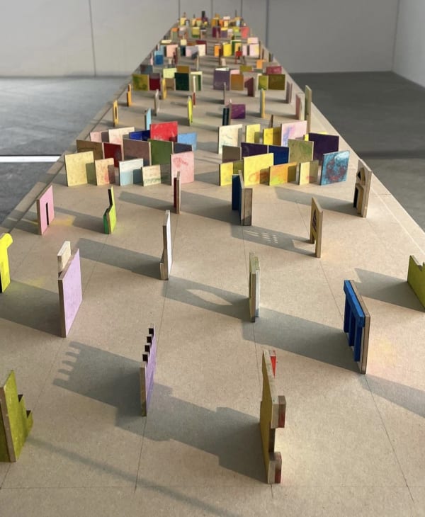 Installation images of 'Wall House', Maquette, Video, documents, (2022 - )