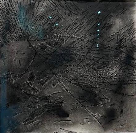 Mohammed Kazem, Ink on Scratched Paper, 1993