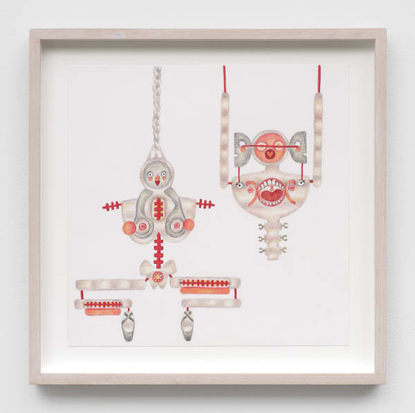 Rosie Gibbens Muta: factory, 2025 coloured pencil 25 x 25 cm, 9 ¾ x 9 ¾ in, framed: 31.5 x 31.5 cm, 12 ½ x 12 ½ in