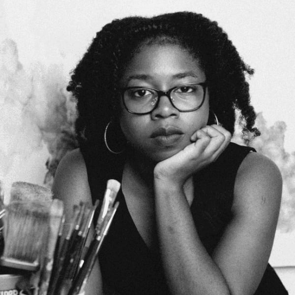 Nengi Omuku in her studio