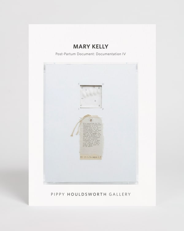 Mary Kelly: Post-Partum Document – Documentation IV