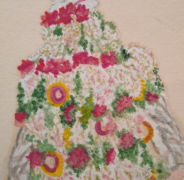 Objects , 2020 Oil on paper 3.3 x 3 in, ₹ 1,500.00