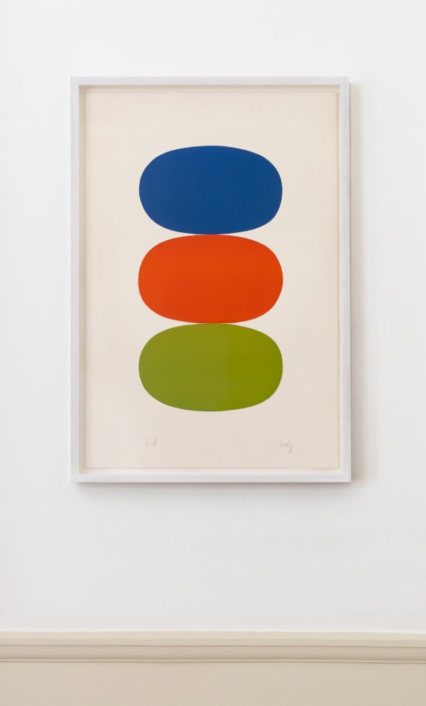 Ellsworth Kelly Blue and Orange and Green, 1964-65 Lithograph printed in colours. Signed and inscribed 'E.A'. One of 6 artist's proofs aside from the edition of 75. Printed on Rives BFK Paper by Marcel Durassier at Imprimerie Maeght, Levallois-Perret. Published by Maeght Editeur, Paris. (Axsom 16) 89.9 x 60.6 cm (35.39 x 23.86 in)