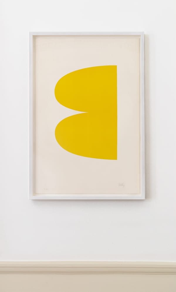 Ellsworth Kelly Yellow, 1964-65 Lithograph printed in colours. Signed in pencil and inscribed HC VIII/VIII. A 'hors commerce' proof aside from the edition of 75, with 9 artist proofs. Printed on Rives BFK Paper by Marcel Durassier at Imprimerie Maeght, Levallois-Perret. Published by Maeght Editeur, Paris. (Axsom 5) 89.2 x 61.6 cm (35 1/8 x 24 1/4 in)