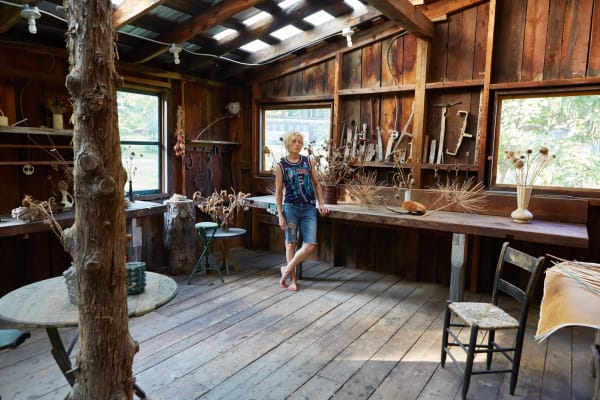 Georgie Hopton at her farm in Upstate New York. Photograph by Kate Orne