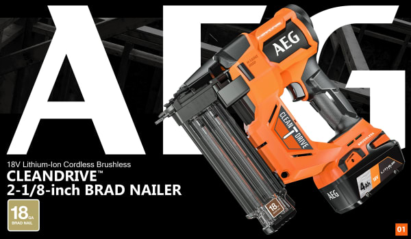 AEG 18V Brushless 18Ga Clean Drive™ Brad Nailer, Techtronic Product Development Limited / Hong Kong