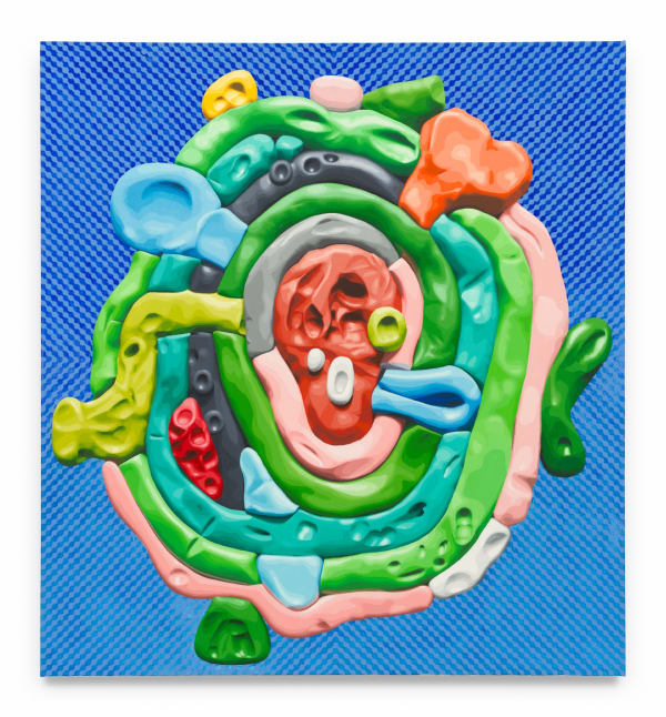 ALEXANDER ROSS The Orbatroph, 2024 Oil on canvas 56 3/4 x 52 1/4 inches 144.1 x 132.7 cm (MMG#37182)