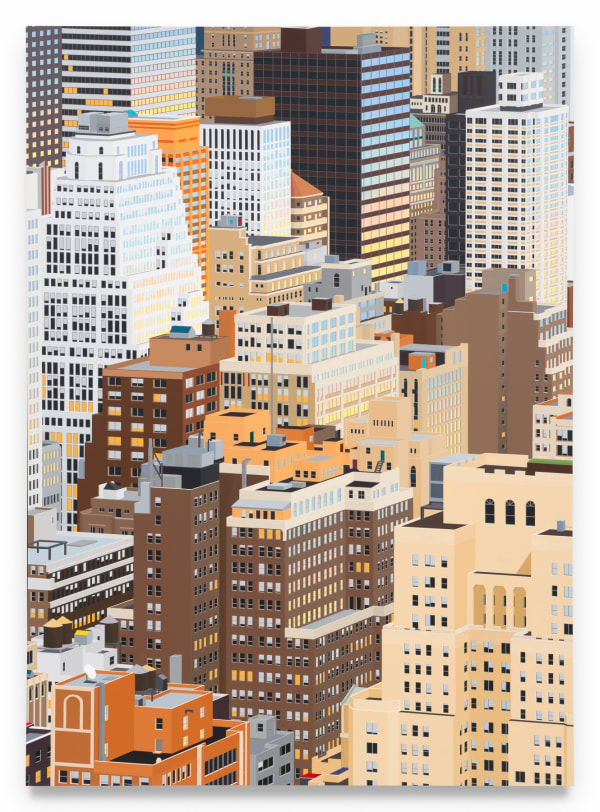 DANIEL RICH Manhattan (Westside), 2024 Acrylic on Dibond 79 x 57 inches (MMG#37119)