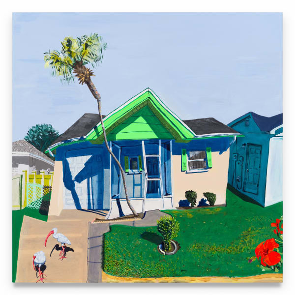 GABRIELLE GARLAND Untitled, 2024 Acrylic, oil, and glitter on canvas 48 x 48 inches 121.9 x 121.9 cm (MMG#37057)