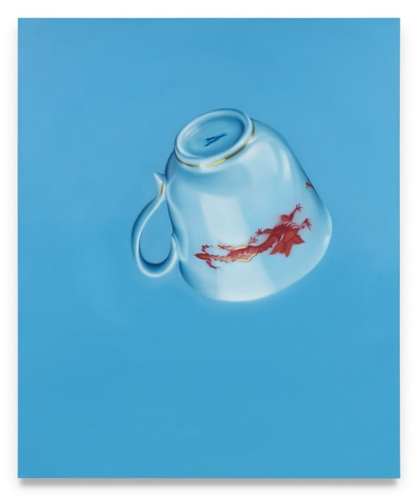 ROBERT RUSSELL Meissen Red Dragon Teacup, 2024 Oil on canvas 72 x 60 inches 182.9 x 152.4 cm (MMG#37098)