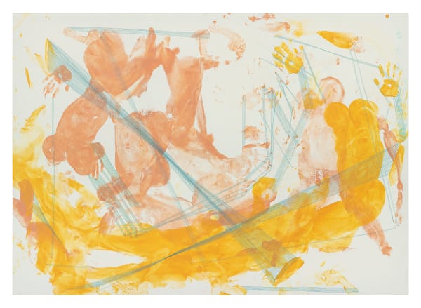 Juliana Cerqueira Leite, Untitled, 2013. Acrylic paint and colored pencils on canvas, 147 x 209 cm