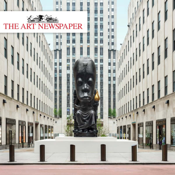 The Art Newspaper | Sanford Biggers unveils monolithic sculpture at Rockefeller Plaza