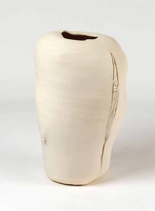 Nathalie Khayat, Untitled, 2015, unglazed porcelain, 22 7/8 × 13 3/8 × 13 3/8″.