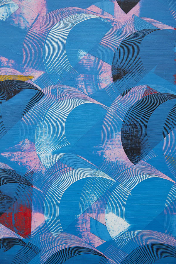 Julia Dault Chasing Waterfalls, 2014 (detail) Acrylic and oil on canvas in painted wood frame 36 x 24 inches 91.4 x 61 cm