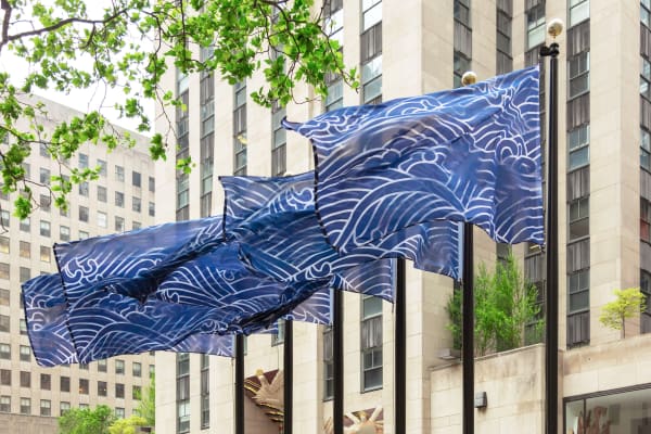 Sanford Biggers Seigaiha, 2021  Rockefeller Center, New York, NY 2021 Courtesy of Art Production Fund Photo Credit: Daniel Greer