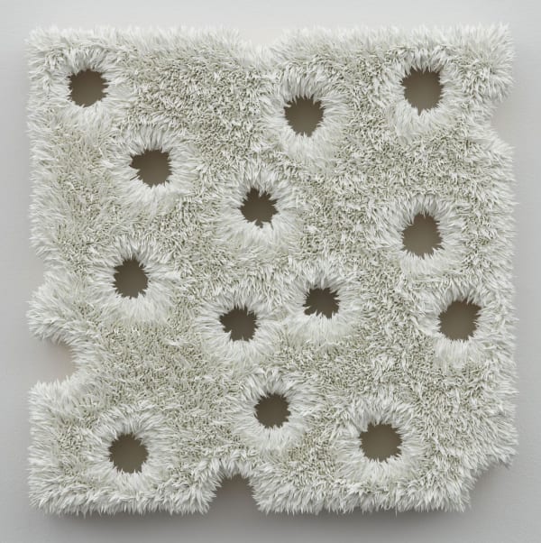 Donald Moffett Lot 090709 (19o), 2009 Oil on linen with wood panel support 17 x 17 inches 43.2 x 43.2 cm