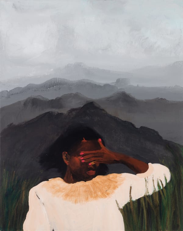 Danielle Mckinney Prophetic, 2021 (detail) Acrylic on Canvas 16 x 20 inches Courtesy of the Artist and Fortnight Institute, NY