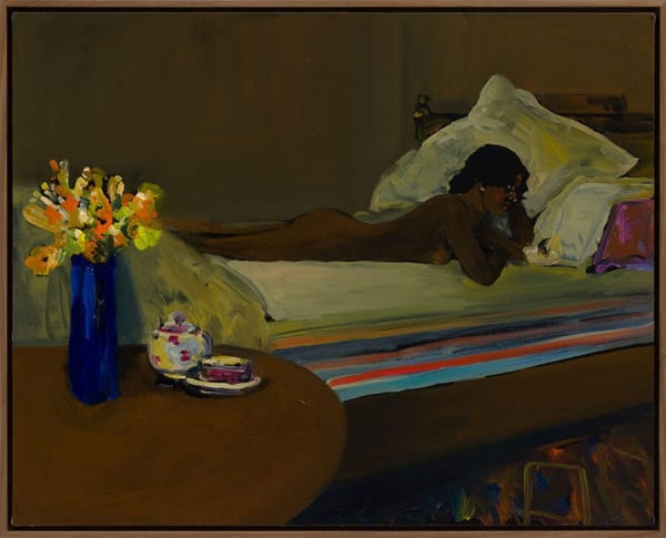 Danielle Mckinney, The Companion, 2024, oil on linen, 61 × 76.2 cm.Courtesy: © Danielle Mckinney and Galerie Max Hetzler Berlin | Paris | London | Marfa; photograph: Pierre le Hors