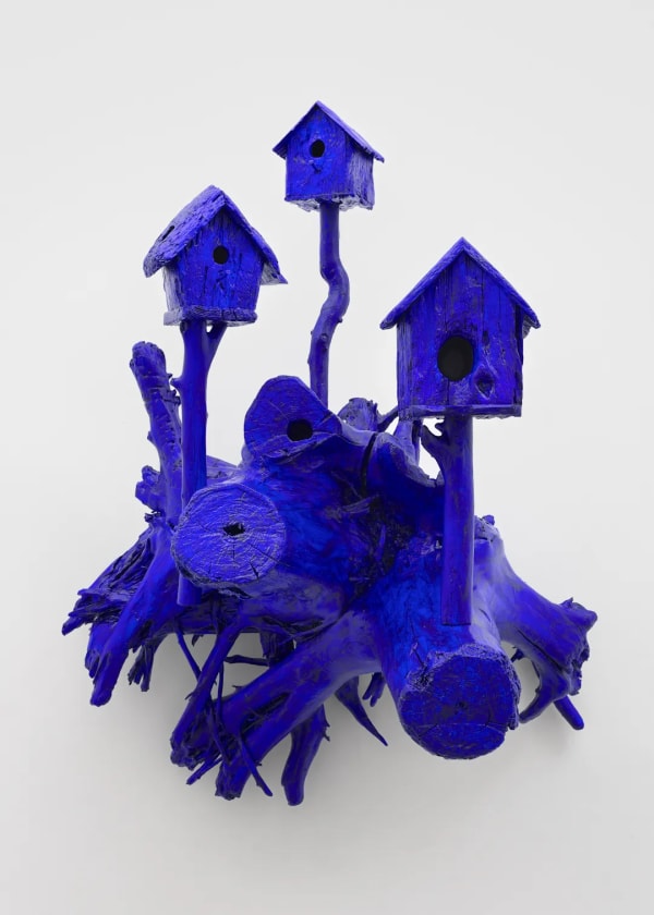 Donald Moffett Lot 110123 (nature cult, houses), 2023 Wood, acrylic and steel 56 1/4 x 43 1/2 x 36 inches 142.9 x 110.5 x 91.5 cm