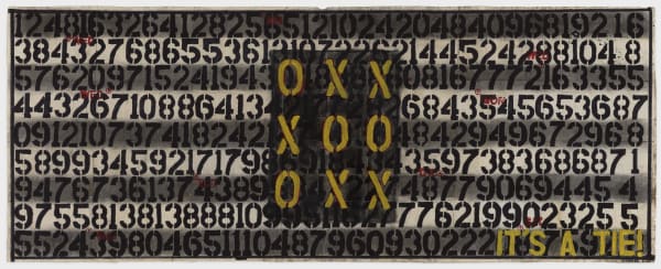 George Widener It's a Tie!, 2020 Mixed media on paper Sight: 20 x 50 1/2 in. (50.8 x 128.3 cm.)Framed: 25 1/4 x 56 1/2 in. (64.1 x 143.5 cm.) (GW 210)