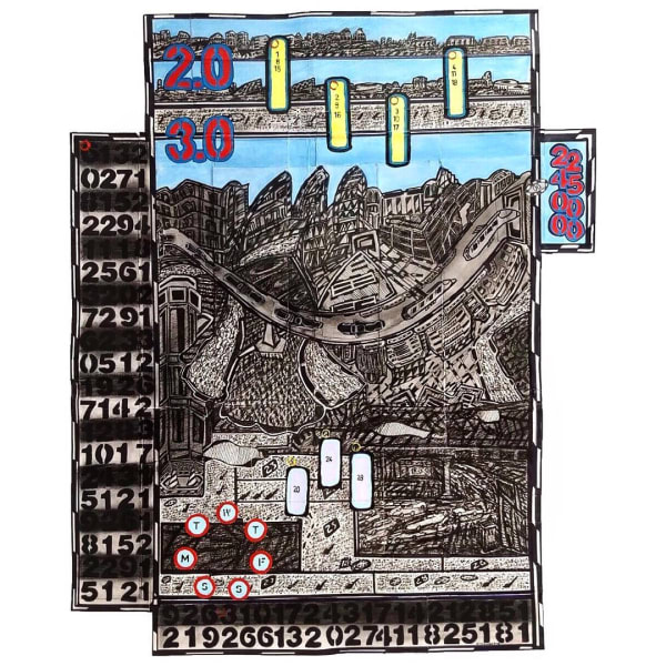 Inner Landscape No.2, 2018 Mixed media on paper 27 1/2 x 33 in. (70 x 83.8 cm.) (GW 196)
