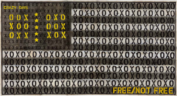 Free/Not Free, 2020 Mixed media on paper 30 x 56 in. (76.2 x 142.2 cm.) (GW 211) SOLD