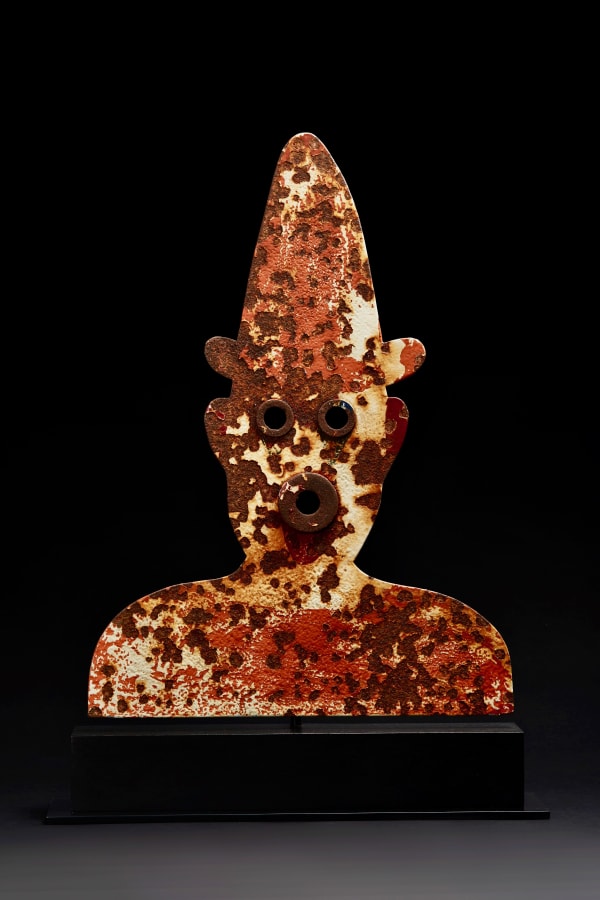 Carnival Clown Shooting Target, ca. 1930-40 Iron with “park paint” surface. 19 1/2 x 14 1/4 in. (49.5 x 36.2 cm.) (AU 331) SOLD