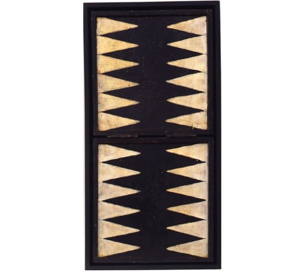 Artist Unknown Backgammon Game Board , ca. 1925 Black and white paint on board 33 x 15 in. (83.8 x 38.1 cm.)