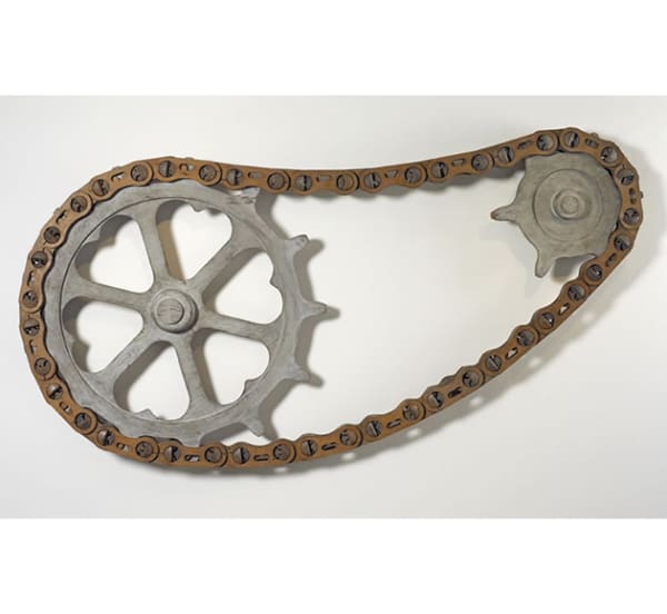 Artist Unknown Bicycle Trade Sign, ca. 1925-32 Indianapolis, IN Wood with silver paint 33 x 96 x 3 in. (83.8 x 243.8 x 7.6 cm.)
