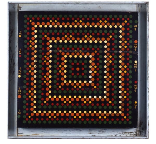 Artist Unknown (American) Carnival Penny Pitch Game Board, ca. 1930-40 Painted canvas over wood 48 x 48 in. (121.9 x 121.9 cm.)