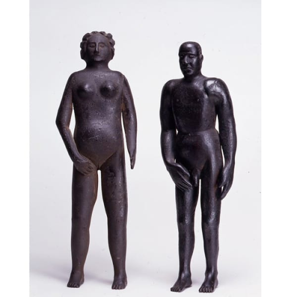 Hugh David Ellington Man and Woman (Adam and Eve?), ca. 1880 -1890 Forged Iron Woman: 10 1/2 x 2 1/2 x 1 1/4 in. (26.7 x 6.3 x 3.2 cm.) Man: 10 x 3 1/2 x 1 1/2 in. (25.4 x 8.9 x 3.8 cm.)